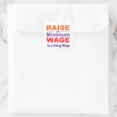 Sticker Carré Augmenter le salaire minimum à un salaire minimum (Sac)