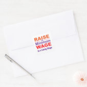 Sticker Carré Augmenter le salaire minimum à un salaire minimum (Enveloppe)