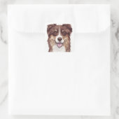 Sticker Carré Aussie Chien Chien Chien Chien Assiette Australian (Sac)