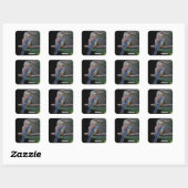 Sticker Carré Australian Laughing Kookaburra Bird (Feuille)