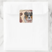 STICKER CARRÉ AUSTRALIAN SHEPHERD (Sac)