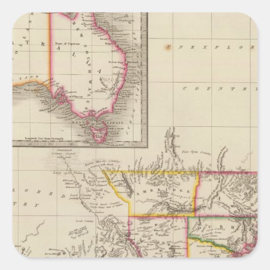 Sticker Carré Australie 2 (Devant)