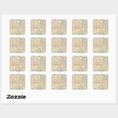 Sticker Carré Australie composite (Feuille)