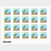 Sticker Carré Australie Noël (Feuille)