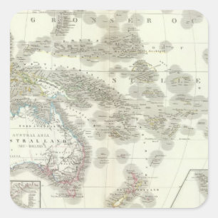 Sticker Carré Australien - l'Australie