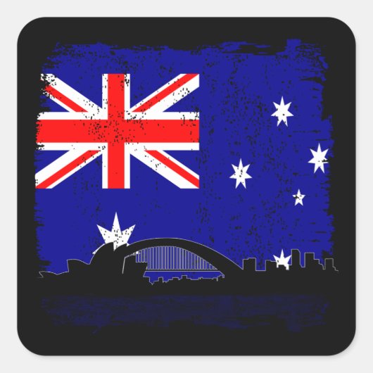 Sticker Carré Australienne (Devant)