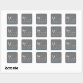 Sticker Carré autism awareness be kind blue #team name custom  (Feuille)