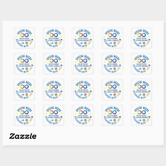Sticker Carré Autism Decal Programme | Autism Decal Program (Feuille)