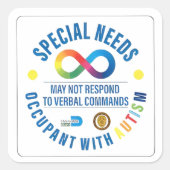 Sticker Carré Autism Decal Programme | Autism Decal Program (Devant)
