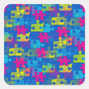 Sticker Carré Autisme
