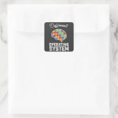 Sticker Carré Autisme Système d'exploitation différent Neurodive (Sac)