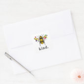 Sticker Carré Autiste | Autisme Be Kind Beekeeper Puzzle Piece (Enveloppe)