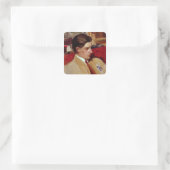 Sticker Carré Auto-portrait dans le profil (Sac)