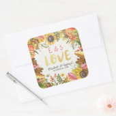 Sticker Carré Automne Automne Maple Feuille Citrouille Mariage M (Enveloppe)