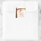 Sticker Carré Automne Feuilles En Train De Tomber Sauvegardez Le (Sac)