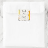 Sticker Carré Automne Fleur sauvage Bubbles & Brews Merci douche (Sac)