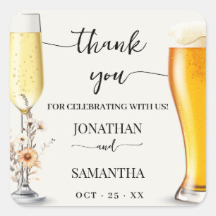 Sticker Carré Automne Fleur sauvage Bubbles & Brews Merci douche