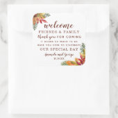 Sticker Carré Automne Mariage d'automne en faveur personnalisée  (Sac)