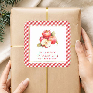 Sticker Carré Automne Pomme de nos yeux Baby shower