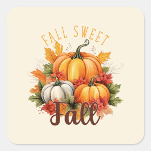 Sticker Carré Automne Sweet Fall