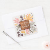 Sticker Carré Automne Thanksgiving Botanical (Enveloppe)