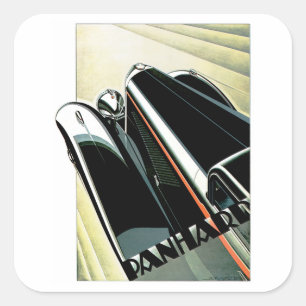 Sticker Carré Automobile Art Déco