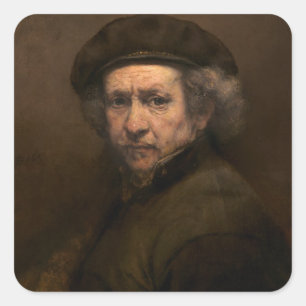 Sticker Carré Autoportrait, 1659 (huile sur toile)