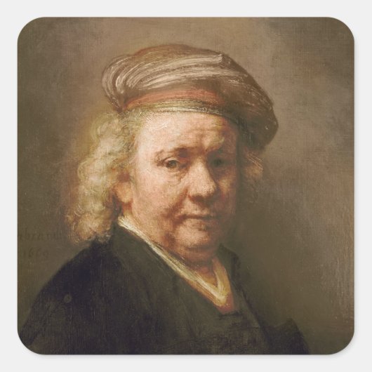 Sticker Carré Autoportrait, 1669 (Devant)