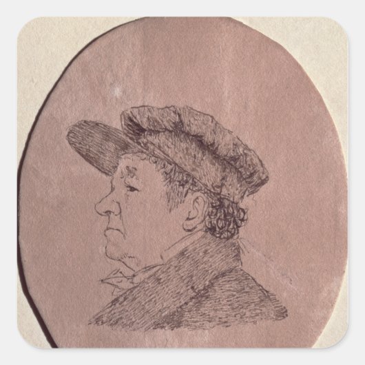 Sticker Carré Autoportrait, 1824 (Devant)