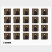 Sticker Carré Autoportrait, 1835 (Feuille)