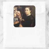 Sticker Carré Autoportrait à l'Easel (Sac)