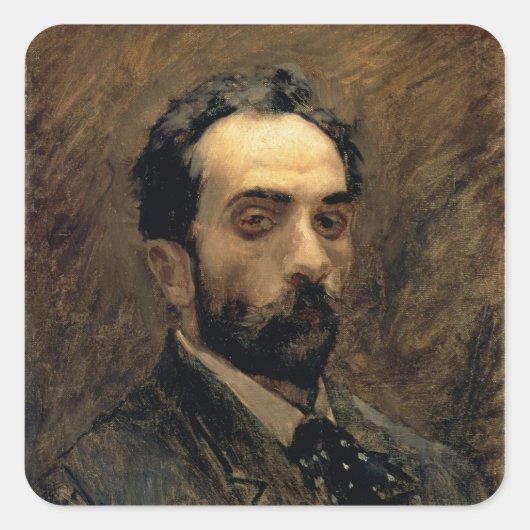 Sticker Carré Autoportrait, années 1890 (Devant)