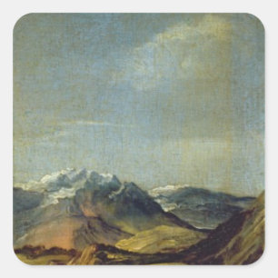 Sticker Carré Autoportrait avec gants, 1498