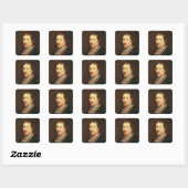 Sticker Carré Autoportrait, c.1672 (Feuille)