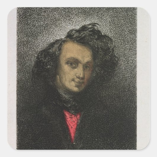 Sticker Carré Autoportrait, habillé pour 'Hernani' (Devant)