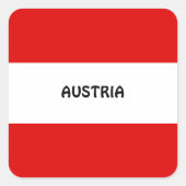 Sticker Carré AUTRICHE : Drapeau de l'Autriche (Devant)