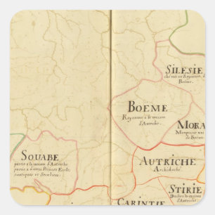 Sticker Carré Autriche et République tchèque