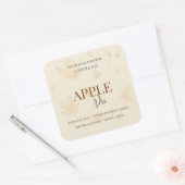 Sticker Carré Autumn Blessing Apple Pie | Fall Candle Label (Enveloppe)