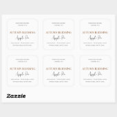 Sticker Carré Autumn Blessing Apple Pie | Fall Candle Label  (Feuille)