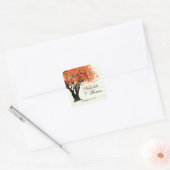 Sticker Carré Autumn Tree Dancing Blooms (Enveloppe)