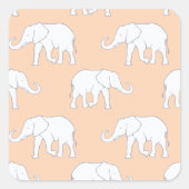 Sticker Carré aux éléphants blancs (Devant)