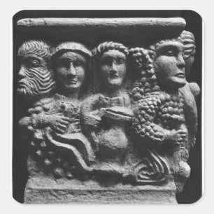 Sticker Carré Avant d'un autel utilisé comme police dépeignant