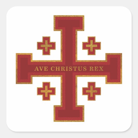 Sticker Carré Ave Christus Rex (Devant)