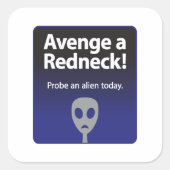Sticker Carré Avenge a Redneck (Devant)