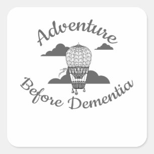 Sticker Carré Aventure avant la démence
