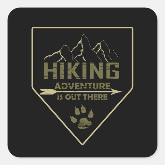 Sticker Carré Aventure en plein air (Devant)