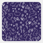 Sticker Carré Aventures du lapin de Pâques (Devant)