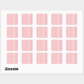 Sticker Carré Avenue rose (Feuille)