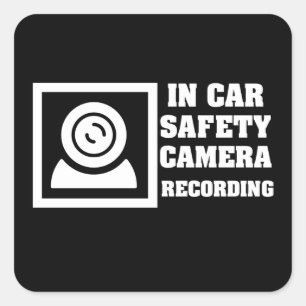 Sticker Carré Avertissement Caméra de Sécurité