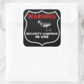 STICKER CARRÉ AVERTISSEMENT CAMÉRAS DE SÉCURITÉ EN UTILISATION S (Sac)
